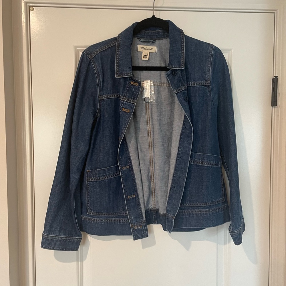 Madewell denim goodloe chore jacket in whitson wash
